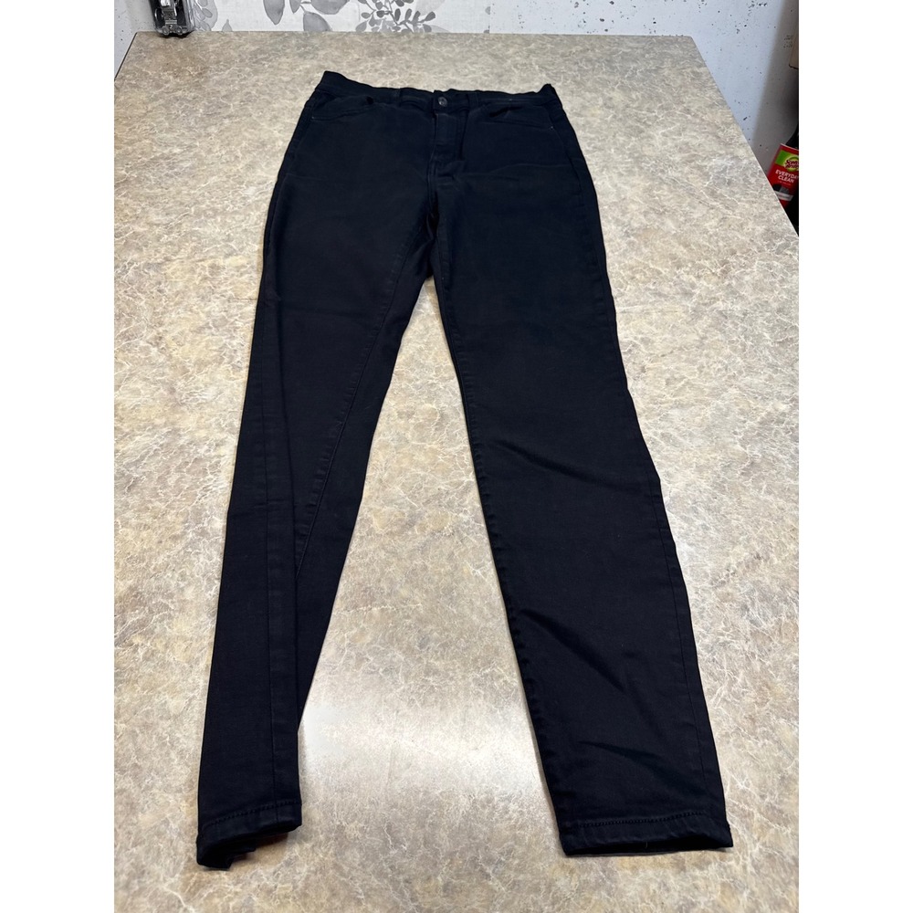 Sneak Peek Womens High Rise Skinny Jeans Black Stretch Denim Size 9 W29